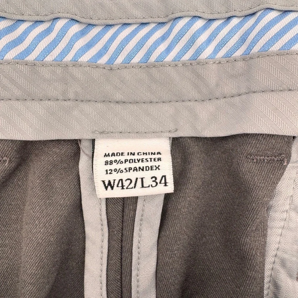 FootJoy Golf Pants Mens 42 Charcoal Brown Performance Stretch Hemmed 23.5 Inseam